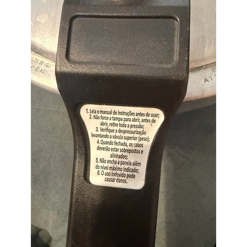 Nigro Aluminio Ltda  Pressure Cooker Made in Brazil Aluminum with Black Handle